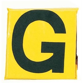 Martin Sports Football Sideline Marker, Black on Yellow