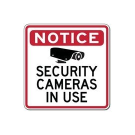 STOPSignsAndMore - Warning Security Cameras In Use Sign - 30x30 - Reflective | Rust Free Aluminum