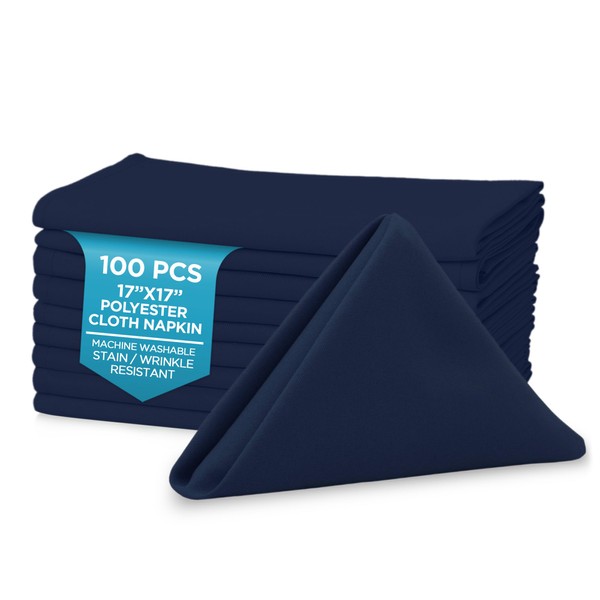 Polyester Cloth Napkins - Washable Soft Table Linens - Durable