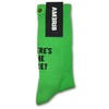 Amerib Back Logo Crew Socks, 30 Neon Green