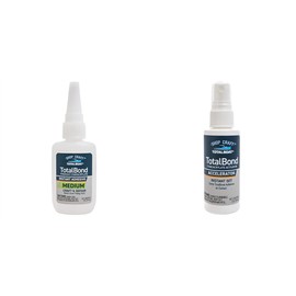 TotalBoat Medium CA Glue with Activator - TotalBond Cyanoacrylate Super Glue Adhesive for Wood, Plastic, Glass, Metal, Stone, and Crack Repair - Accelerator Spray Instantly Dries Super Glue