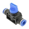 IQS 3/2-way shut-off valve with plug-in connection on both sides
