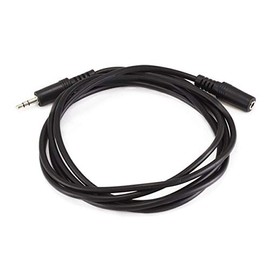 Monoprice 6ft 3.5mm Stereo Plug/Jack M/F Cable - Black