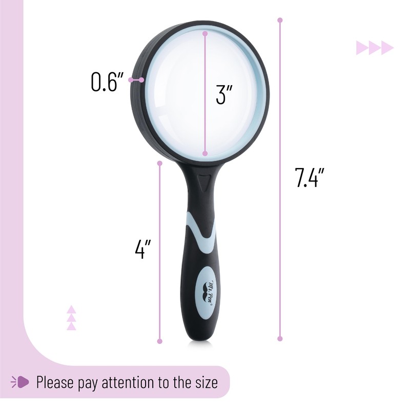 Mr. Pen- Magnifying Glass, 2 Pack, 10X Magnifier, 75mm Glass