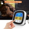 Fleischthermometer Digital Grillthermometer mit Touchscreen-Farb-LED-Display, Temperaturbereich bis 300 °C, für