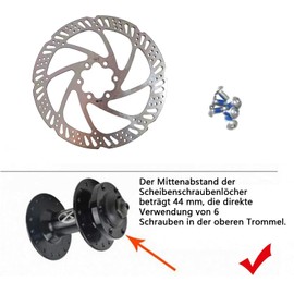 GIONAR Set of 2 Bicycle Brake Discs Disc Brake Bicycle 160 mm Set for Mountain Bike, Road Bike, BMX and MTB