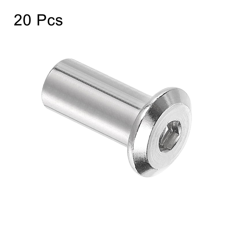 sourcing map M8x20mm Hex Socket Head Insert Nut Screw Post