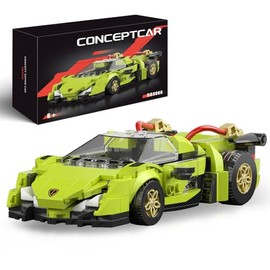 Race Car Building Kit, Model Sports Car Building Sets,MOC Building Blocks Set to Build, (Green)