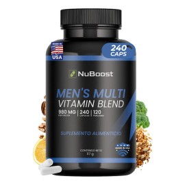 Men Multi 240 Caps Energía Digestión Hombres Nuboost Sabor