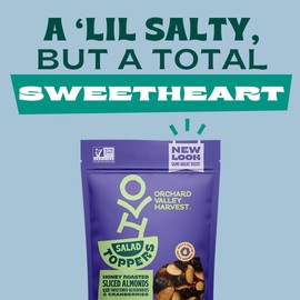 Orchard Valley Harvest Salad Toppers Honey Roasted Sliced Almonds With Sweetened Blueberries & Cranberries, 0.85 oz (Pack of 7) Resealable Bag, Gluten Free, Made With Real Fruit, No Artificial Colors