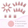 Hebterrka 24 Pieces Press On Nails Fake Nails Short Square