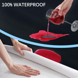 Waterproof Mattress Protector Emperor, Premium Mattress Covers 200x200cm, Breathable, Waterproof bed sheet with 30cm depth Pockets rubber Mattress Protector-Black