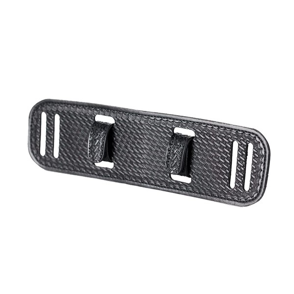 BackUpBrace Duty Belt Back Support (Basket Weave Leather, Regular - For waist size 34" or more)
