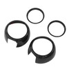 4pcs Carbon Fiber Style Door Midrange Speaker Cover Trims for