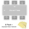 QIKSION Yellow Gingham Tablecloth Disposable 6 Pack, 54 x 108