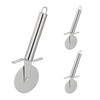 Relaxdays Pizza Cutter Set of 3, Sharp Stainless Steel Blade