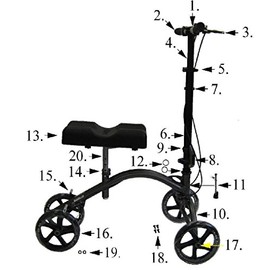 Replacement Parts for Drive 790 Knee Walkers - All Parts Sold Separately - 1. Handle Bar