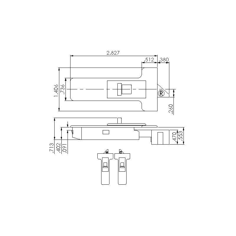 VISION INDUSTRIES One pair of WHITE Window Sash Tilt Latches