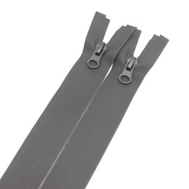 MebuZip 65 cm, 2 pieces, waterproof zips, separable, #5, black, waterproof zips for coats, jackets, TPU