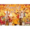 Happy Fall Y'all Banner Backdrop Autumn Harvest Pumpkin Maple Leaf