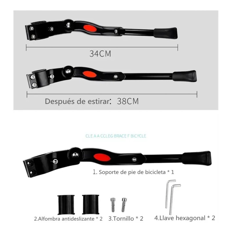 2 Piezas Pata De Bicicleta/pata De Cabra