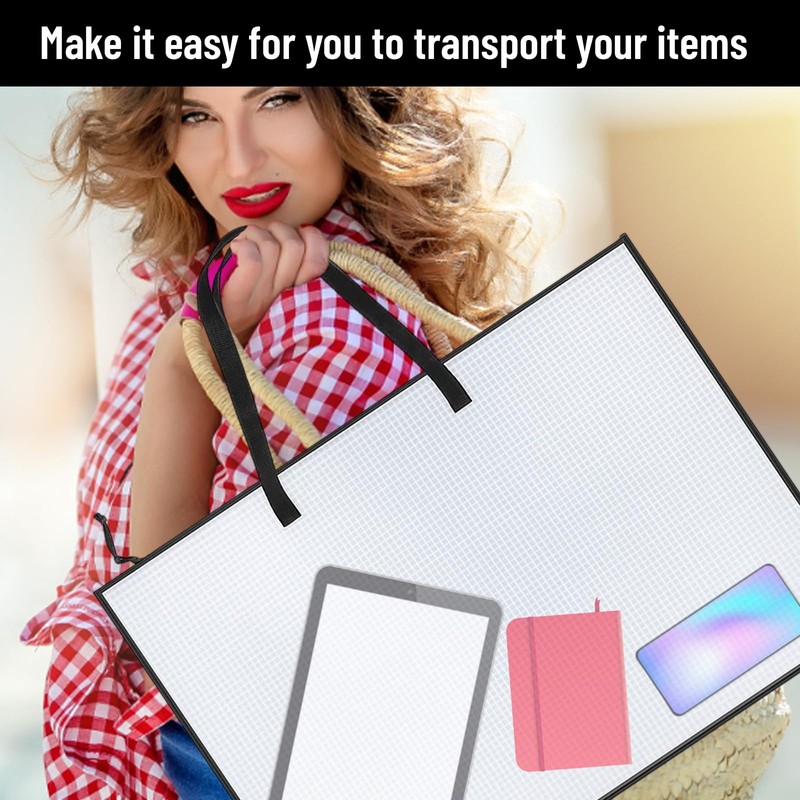 Art Folder, A2 Art Portfolio Case with Handle, 25X19 Inches