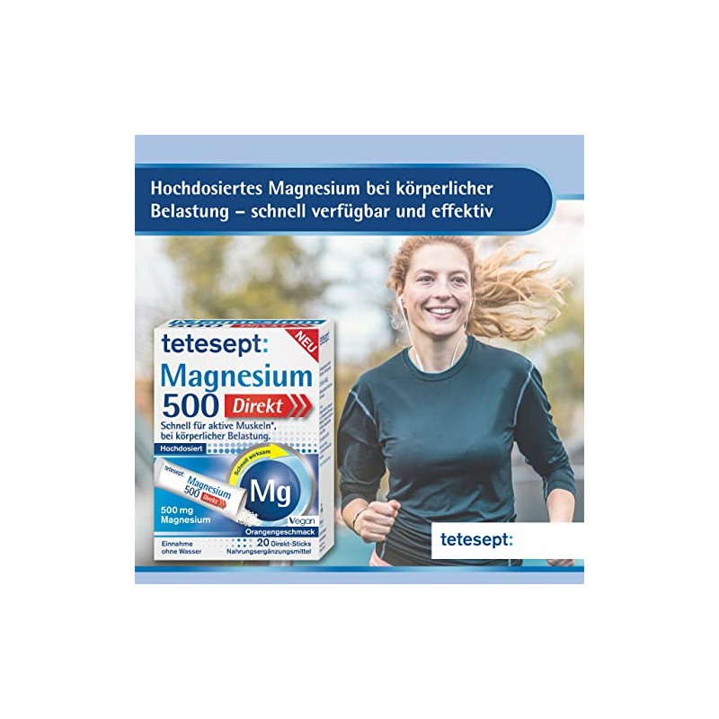 tetesept Magnesium 500 Direct - 1 x 20 Direct Sticks