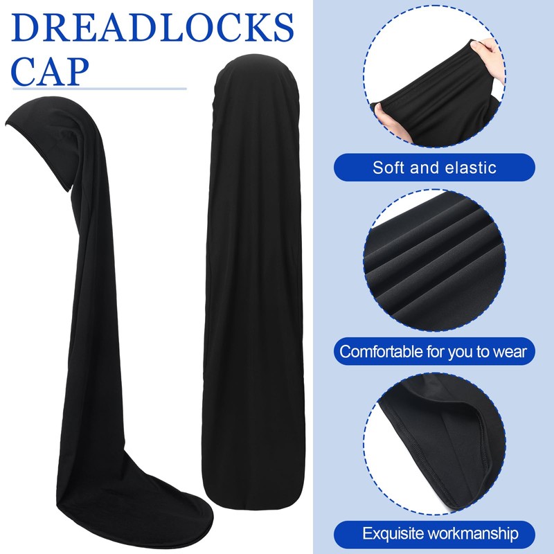 Twistover 2 Pcs Jumbo Dreadlock Cap Hair Dreads Head Wrap