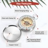 TIXIPEM Camping Survival Compass [2PCS] - Copper Clamshell Classic Pocket