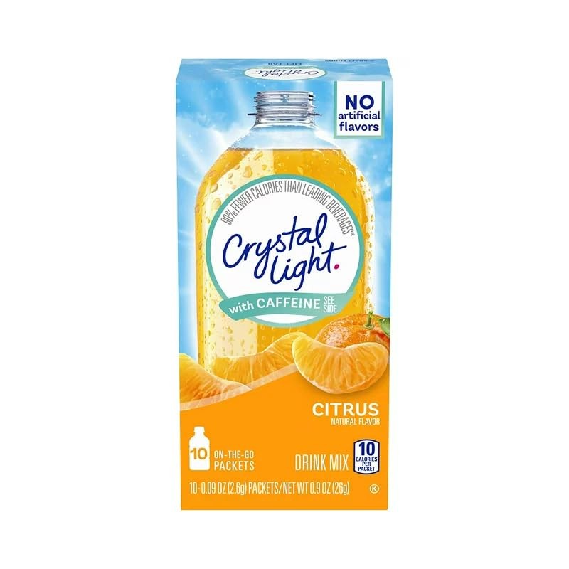 Crystal Light On The Go Splash, Citrus with Caffeine, 0.9-Ounce