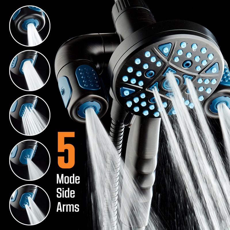 AquaCare Polaris High Pressure Multi Zone 208 Setting Shower Head