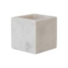 Creative Co-Op Square Marble Container, White