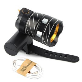Bike Headlight USB Rechargeable Waterproof Bicycle Handlebar Front Light Cycling Safety Lamp