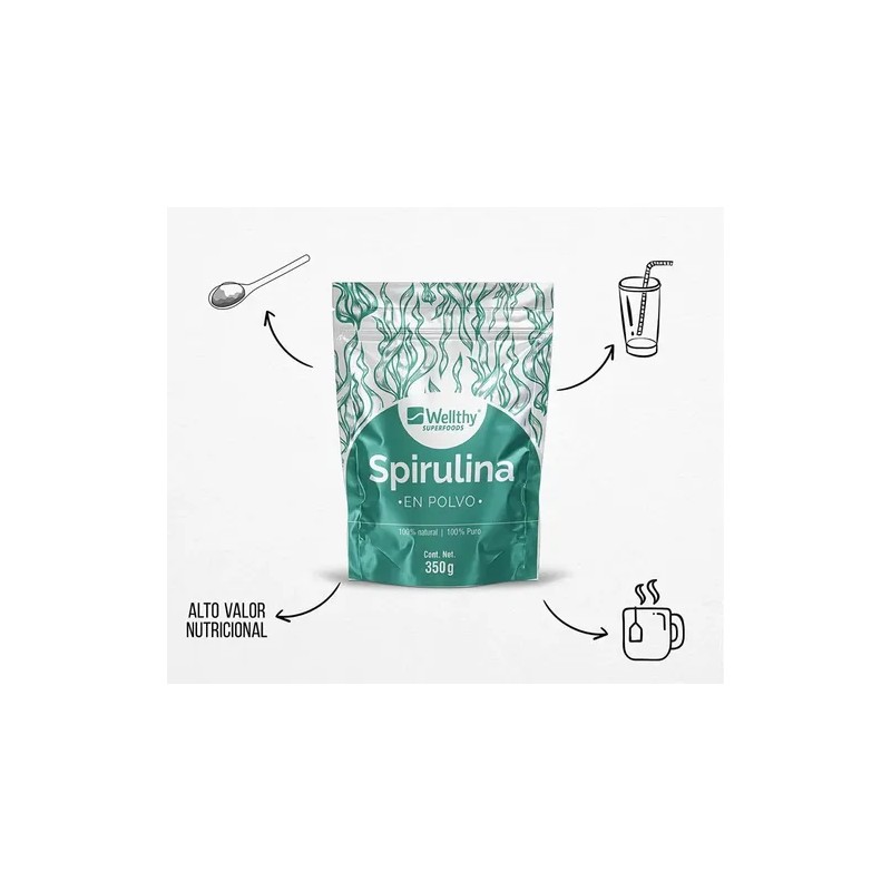 Wellthy Superfoods Spirulina 350g