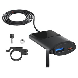 Ieron Ultra Thin USB Socket 12V with Intelligent Power Off Function PD+QC3.0 Car Charger Waterproof Socket for Car Motorhome Motorcycle Boat Yacht