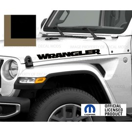 Decal Mods Wrangler 392 Hood Graphic Decals Stickers fits Jeep Wrangler JK & JL (2007-2024) Black with 392 Bronze Outline (Set of 2) FJ3Y6