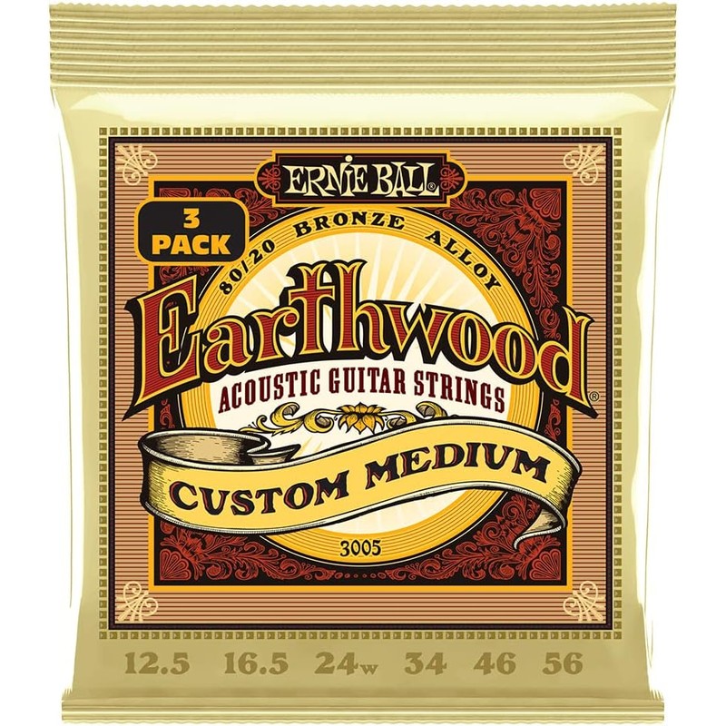 Ernie Ball Earthwood Light - Cuerdas para guitarra acústica, bronce