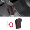 SUNBREATH Compatible with DIY Genuine Black Leather Gear Shift Knob