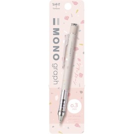 Tombow Mono Graph Mechanical Pencil, 0.3mm, Sheer Stone, Limited Edition Pencil, Women's Stationery, Light Color, Stone Pattern, Yurukawa, Adult DPA-143_Pink Beige 4179