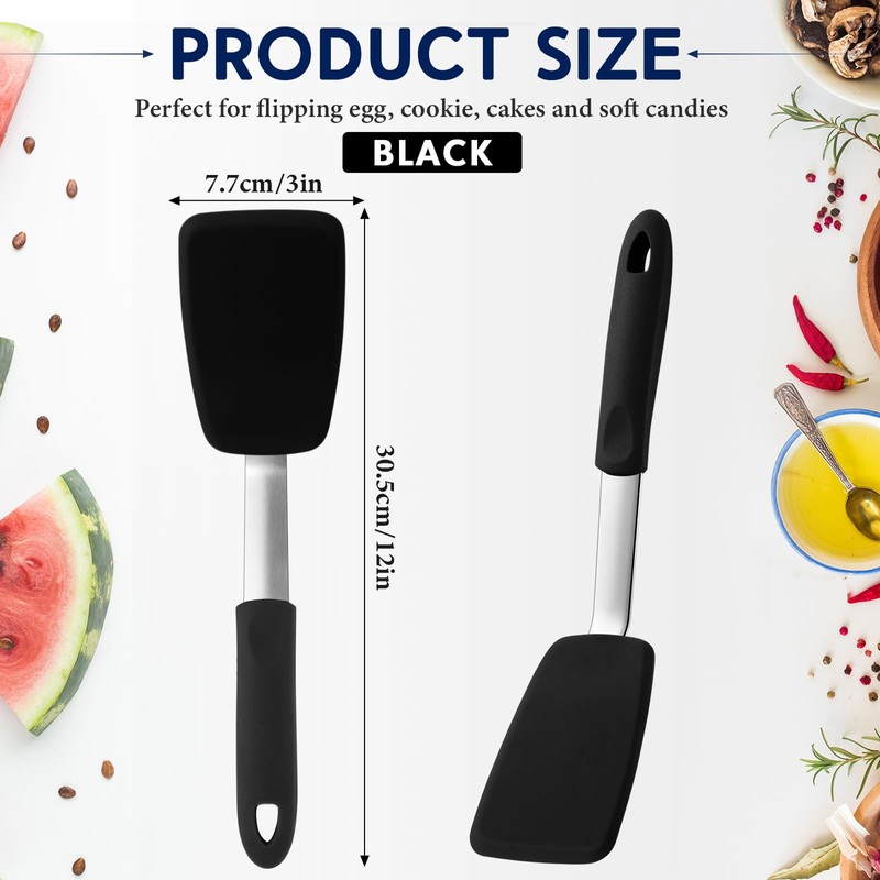 Yetene Medium Silicone Spatula Flexible Silicone Cookie Spatula Heat Resistant