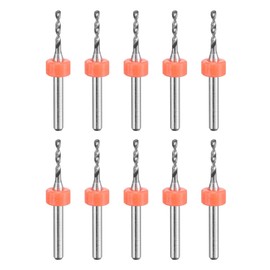 sourcing map PCB Drill Bits 1.75mm Tungsten Carbide Rotary Tool Jewelry CNC Engraving Print Circuit Board Micro Drill Bits 1/8 Inch Shank 10 Pcs