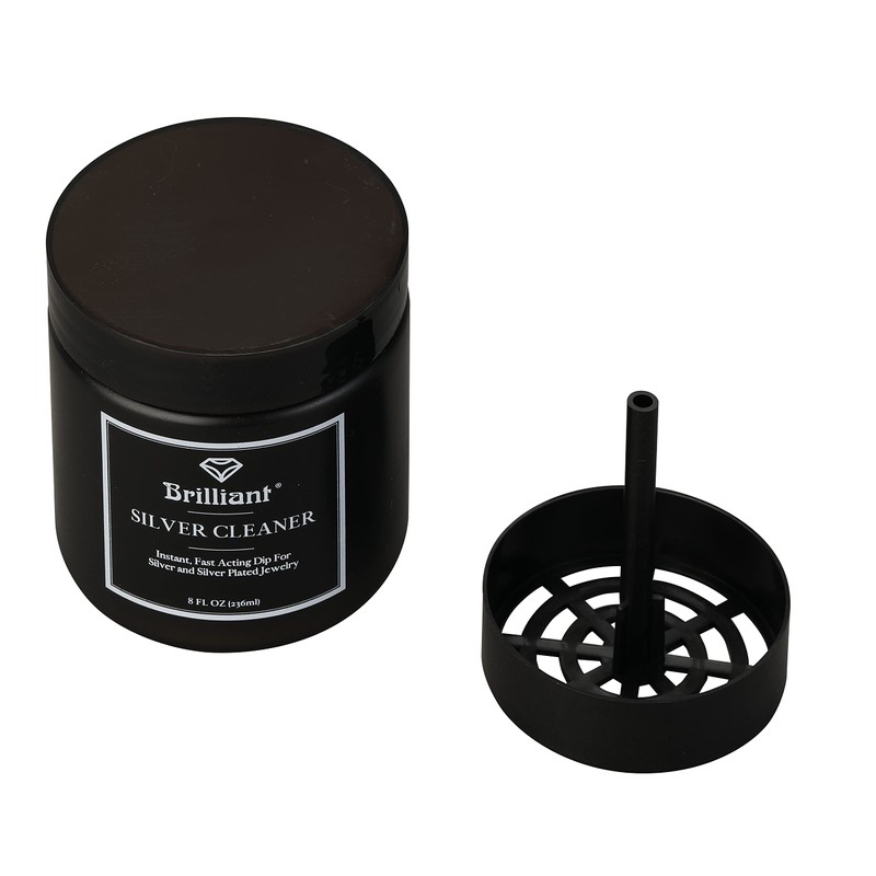 Brilliant Silver Dip Cleaner, Black 8 Oz
