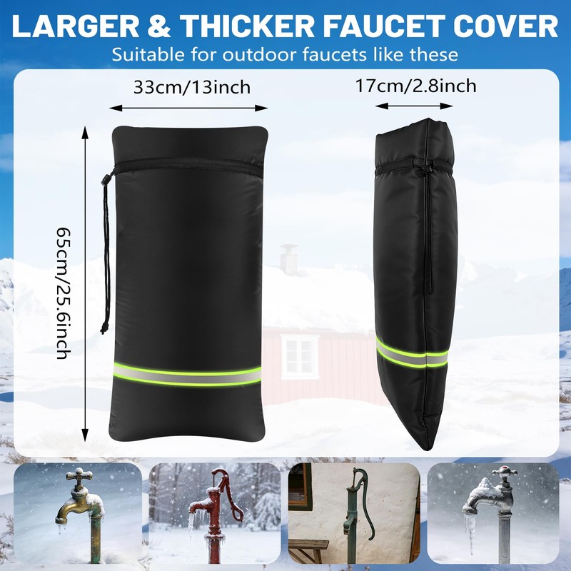 Outdoor Faucet Covers for Winter, 13" W x 25.6" H