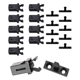 S.fields.inc Push Latch Strike Reception Set of 10 Lid Trash Can Plastic Black