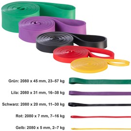 PEARL Sports Pull Up Resistance Band: Fitness Bands Set, 5 Strengths with Door Anchor and 2 Handles (Fitness Bands, Resistance Bands, Exercise Band for Muscle Building)