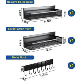 realdeals 3-Pack Magnetic Organizer Rack for Refrigerator – Movable Shelves for Spices, Sauces, and More, RD8166