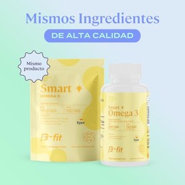 B-FIT B Omega 3 1800 mg Ácidos Grasos - 1080 mg EPA y 720 mg DHA - 90 Cápsulas de Omega-3 de Salmón Noruego y Pescado de Agua Fría - Patente EPAX - Cá