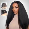 BLY Glueless Wig Kinky Straight Human Hair Lace Front Wigs