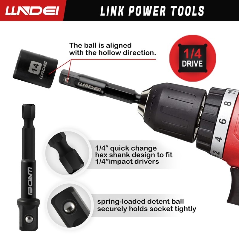 LLNDEI 48 Piece 1/4 Inch Mini Socket Ratchet Wrench Set,