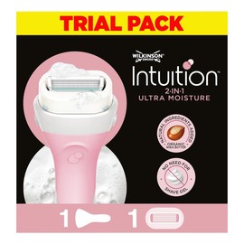 WILKINSON SWORD - Intuition Ultra Moisture For Women | No Shave Gel Needed | Razor Handle + 1 Blade Refills